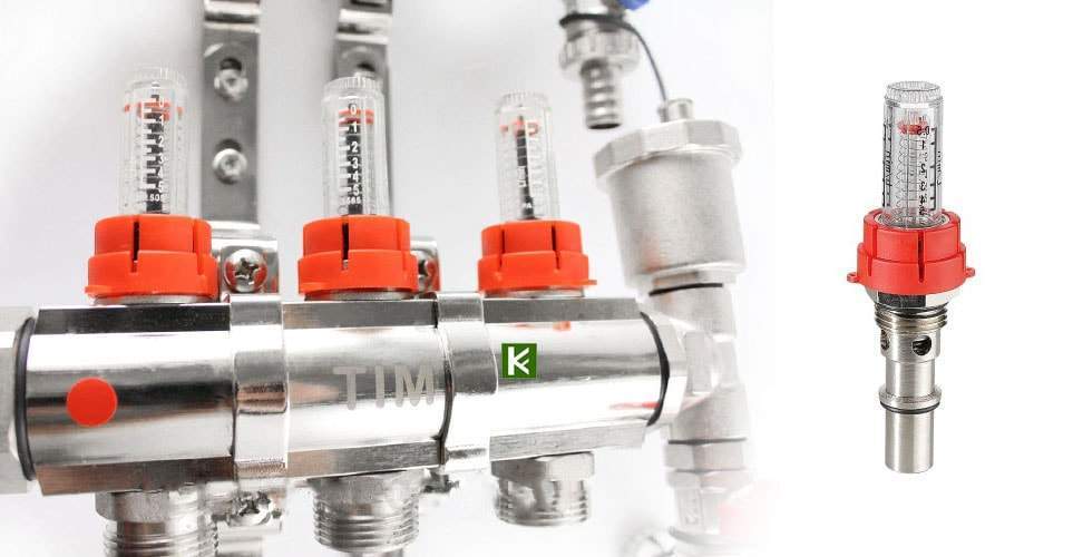 Коллектор теплого пола - купить коллекторы с расходомерами в Москве?